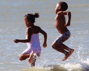 children jumping